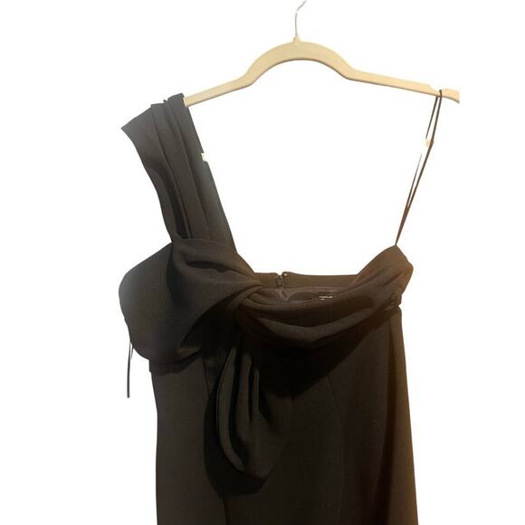 New Trina Turk one shoulder black mini cocktail dress size 4 - Picture 6 of 10